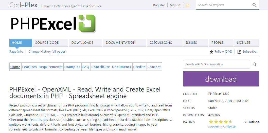 PHPExcel   Home